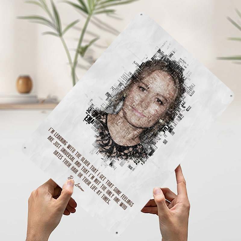 Brie Larson Quote Art Tin Post - Desk Setup Quotes recension och pris
