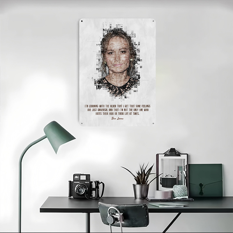 Brie Larson Quote Art Tin Post - Desk Setup Quotes recension och pris