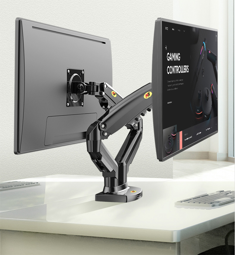 NB F160 Gas Spring 360 Degree  - Dual Monitor Desk Setup recension och pris
